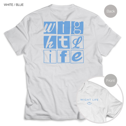 Wight Life T-Shirt - Typo Boxes- Unisex Isle of Wight Tee