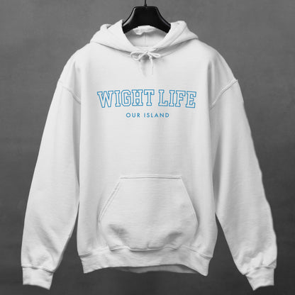 Wight Life Hoodie - College University Style - Isle of Wight Hoodie