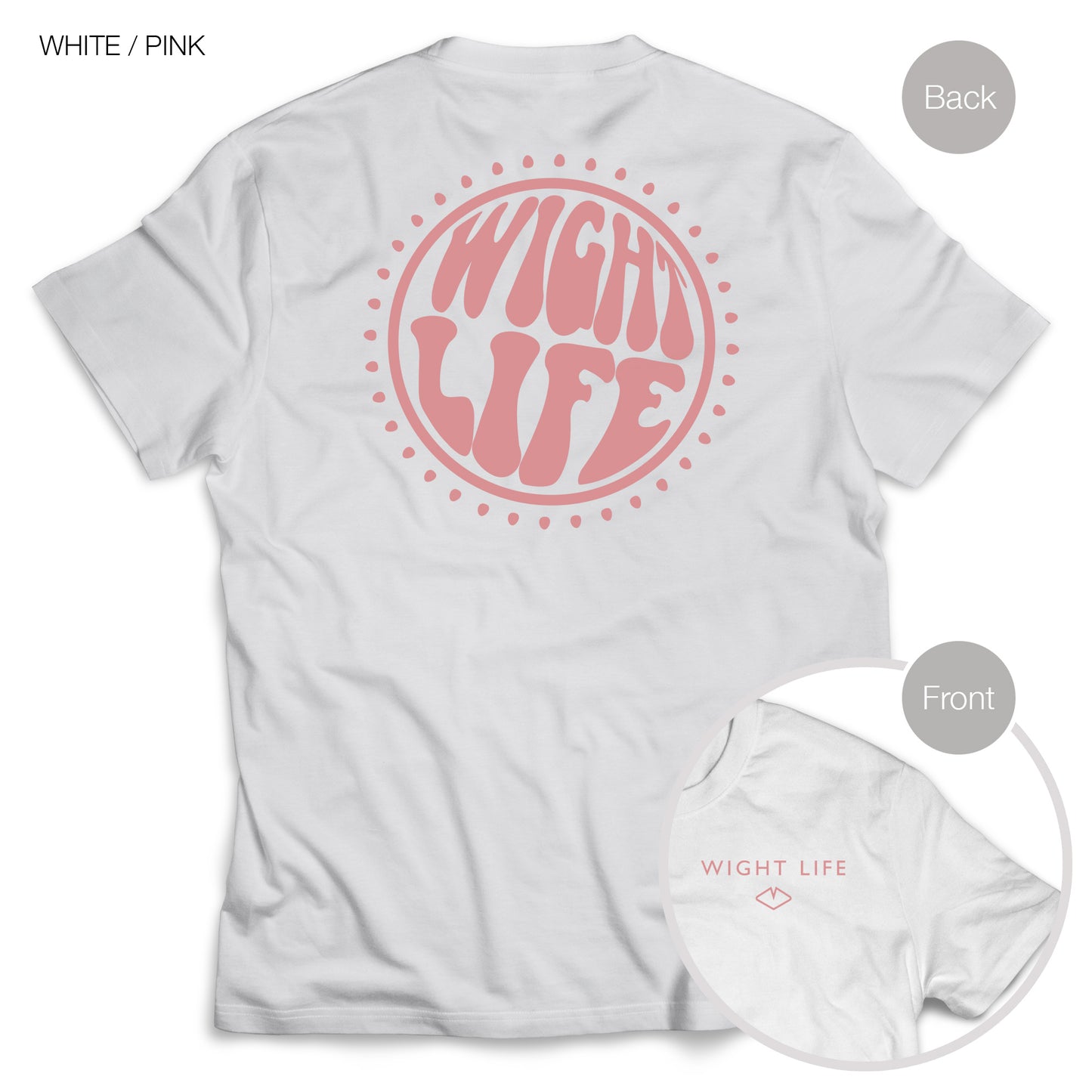 Wight Life T-Shirt - 60s Power Circle- Unisex Isle of Wight Tee