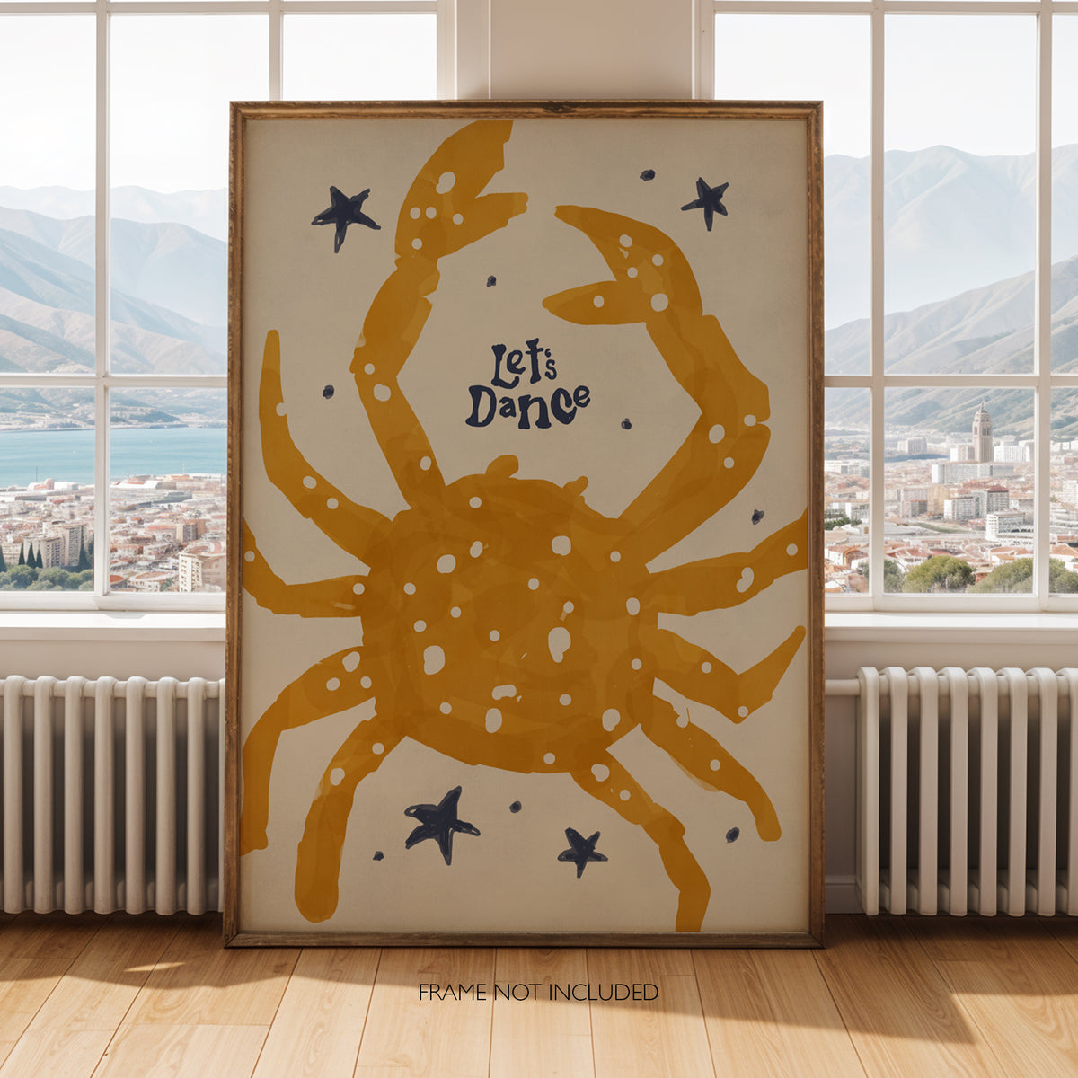 Let’s Dance Crab Print – Quirky Coastal Wall Art