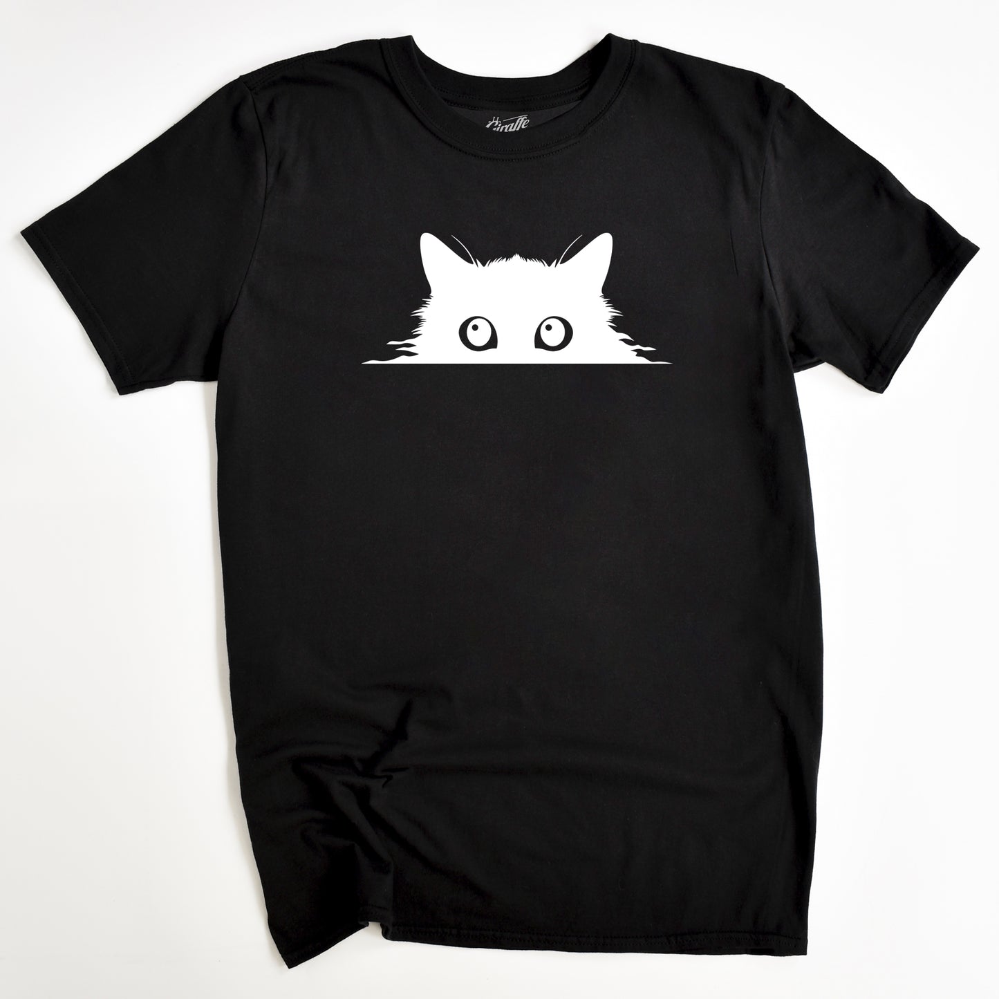 Peeping Cat T-Shirt - Funny Slogan T-Shirt - Cat Lover