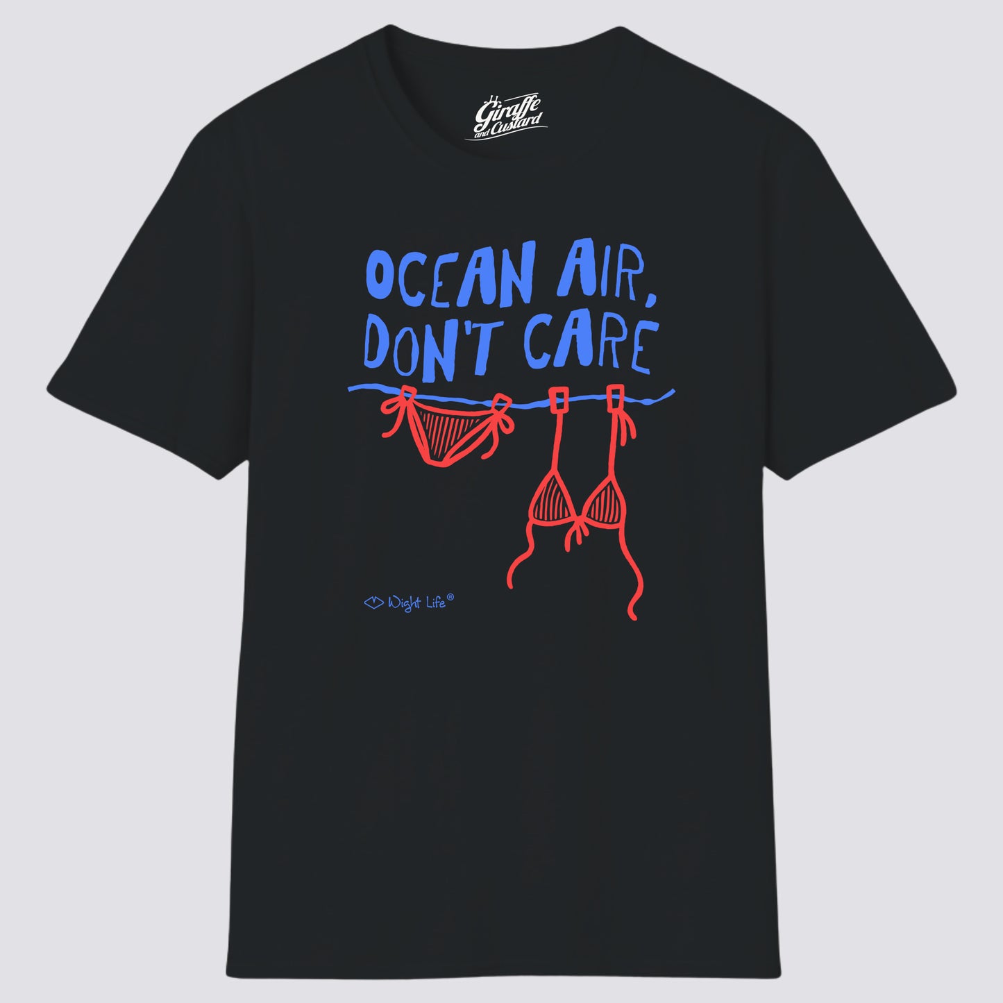 Wight Life T-Shirt - Ocean Air Don't Care - Unisex Isle of Wight Tee