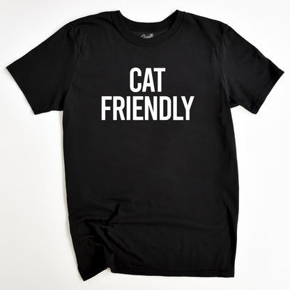 Cat Friendly Cat T-Shirt - Funny Slogan T-Shirt - Cat Lover