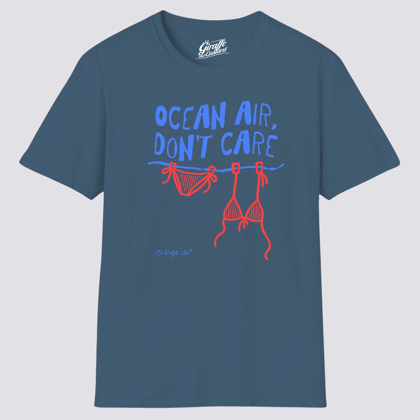 Wight Life T-Shirt - Ocean Air Don't Care - Unisex Isle of Wight Tee