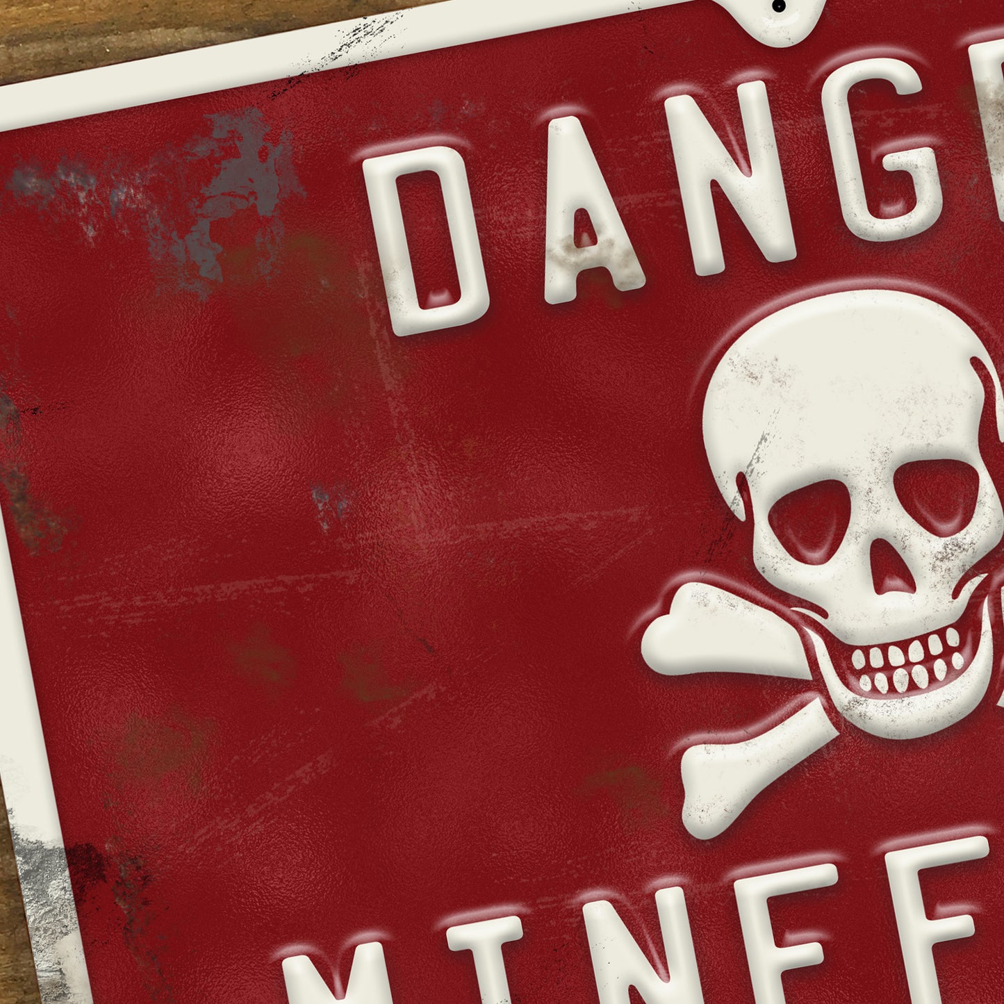 Man Cave Sign - Vintage Minefield World War 2 Signage