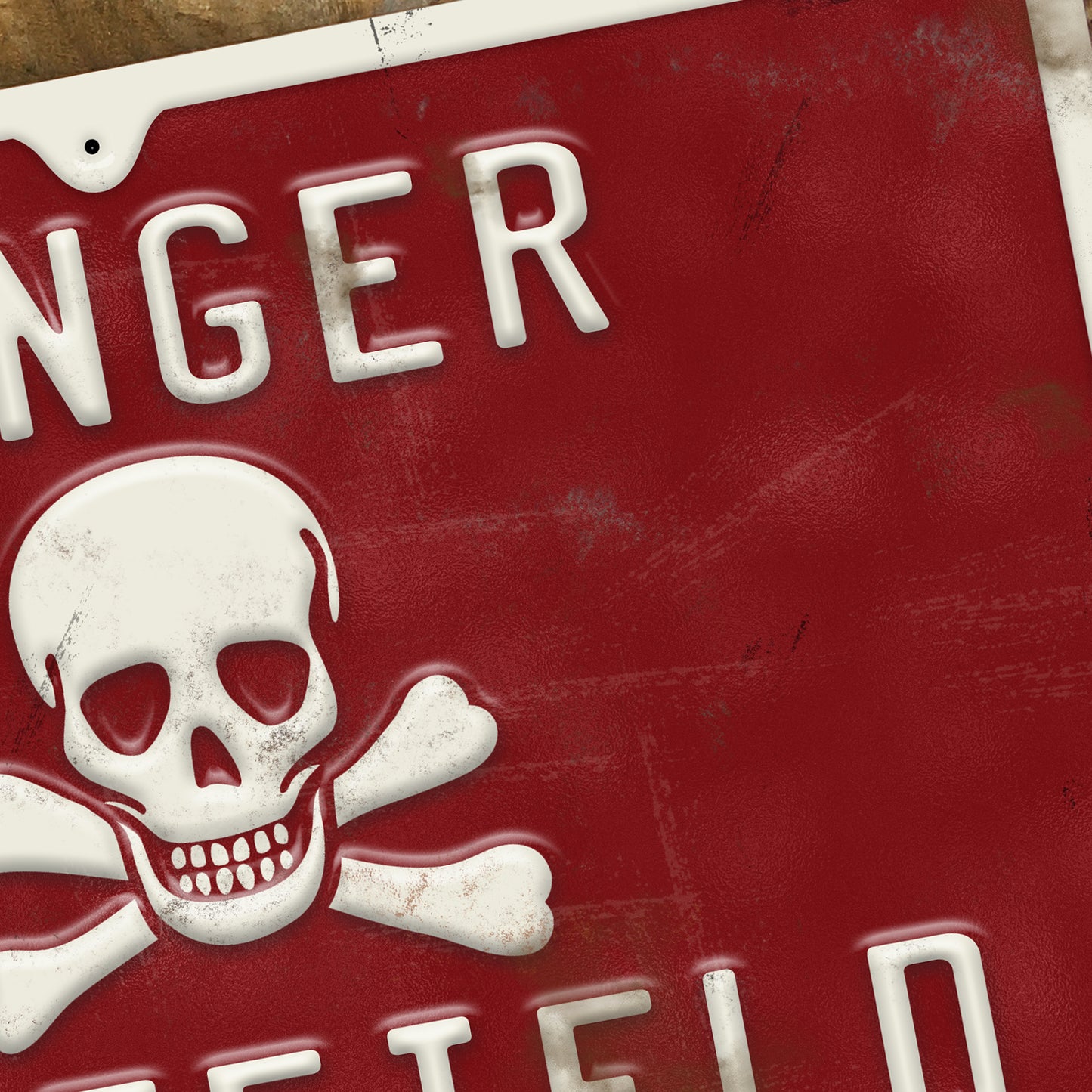 Man Cave Sign - Vintage Minefield World War 2 Signage