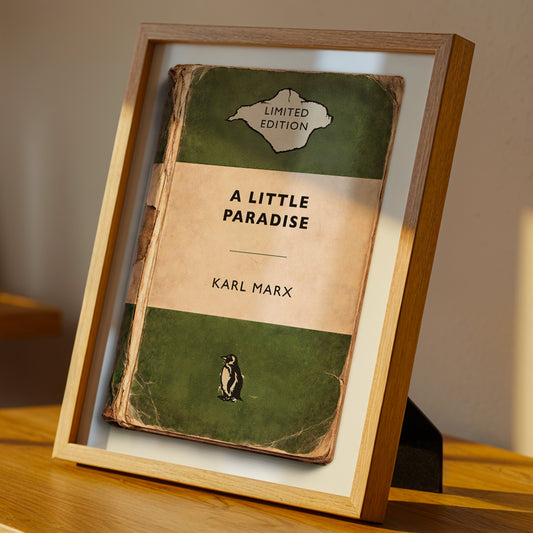 Vintage Paperback Book Cover Style Print - Isle of Wight - Paradise - Karl Marx