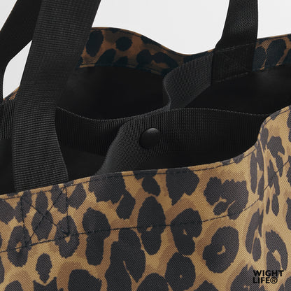 Wight Life Leopard Print Large Tote Shopping Bag