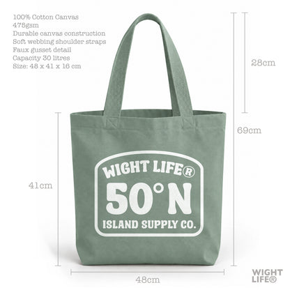 50° North Isle of Wight Heavyweight Canvas Tote Bag | Wight Life®