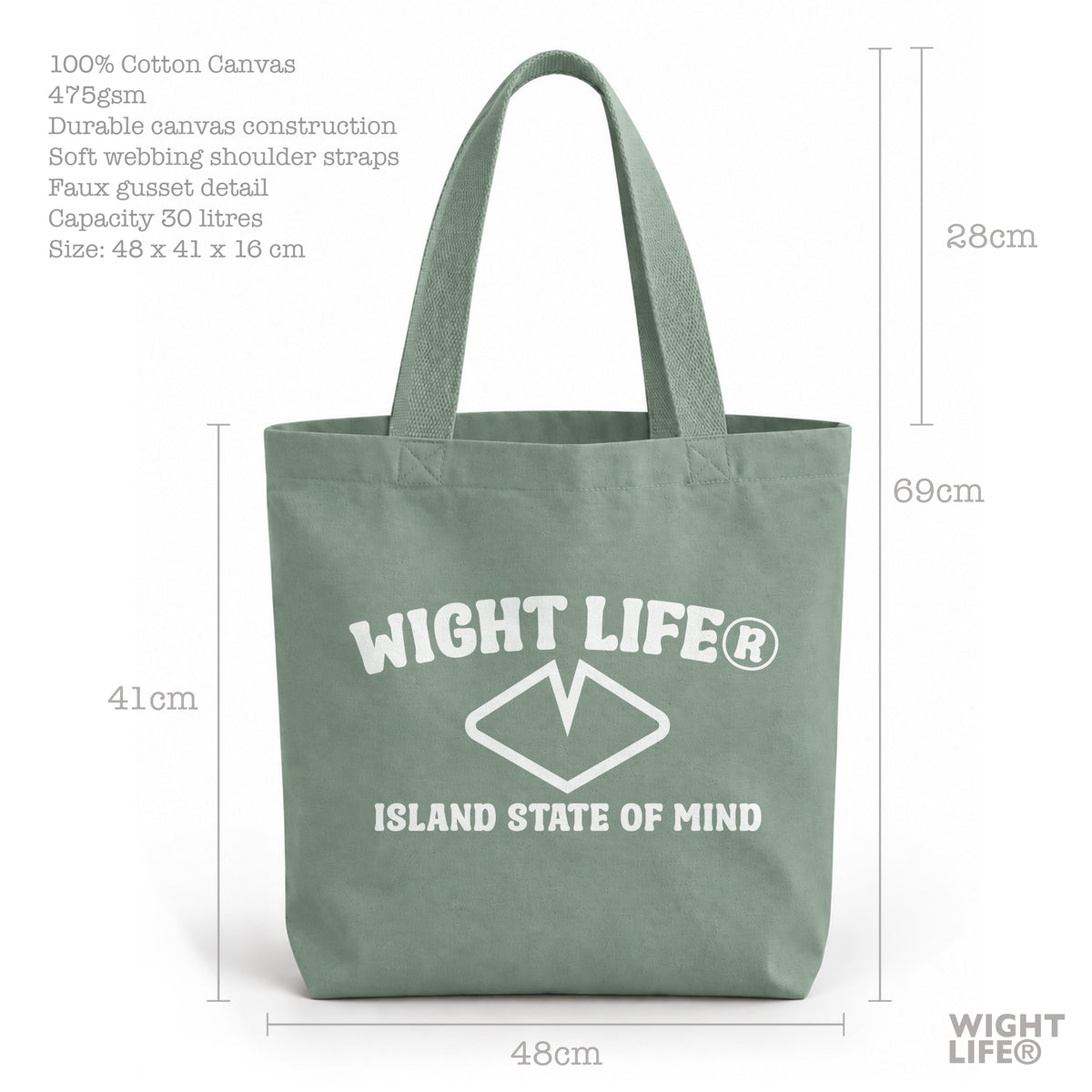 Island State of Mind Heavyweight Canvas Tote Bag | Wight Life®