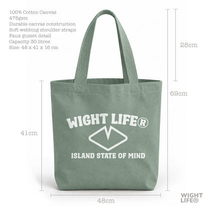 Island State of Mind Heavyweight Canvas Tote Bag | Wight Life®
