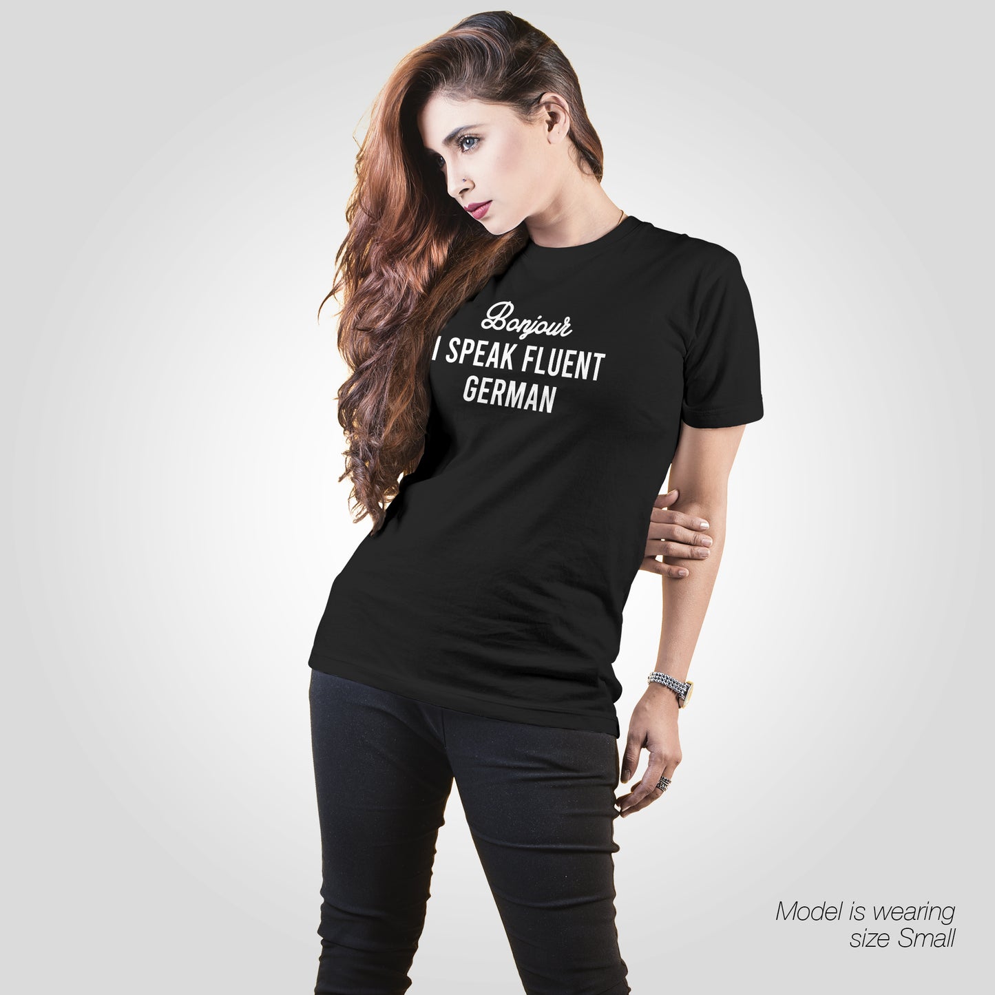 Bonjour German T-Shirt - Funny Slogan T-Shirt - Language Translation Tee