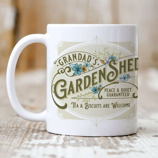 Personalised Garden Shed Vintage Gardener Ceramic Mug Gift 11oz