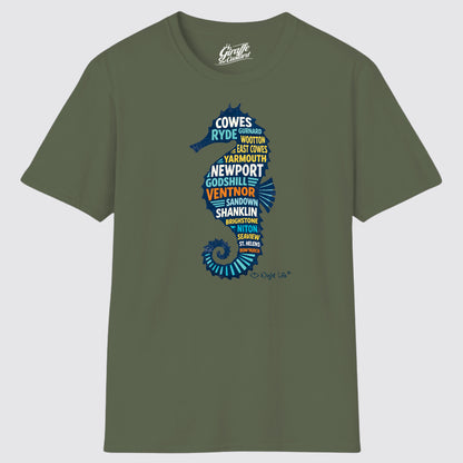 Wight Life T-Shirt - Island Seahorse- Unisex Isle of Wight Tee