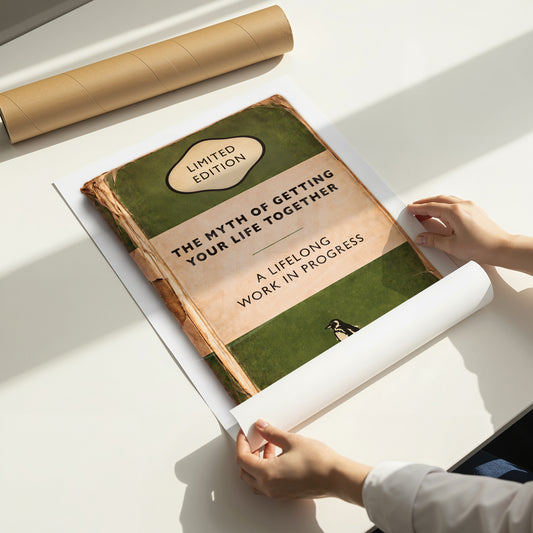 Vintage Paperback Book Cover Style Print - The Myth of Getting Your Life Together