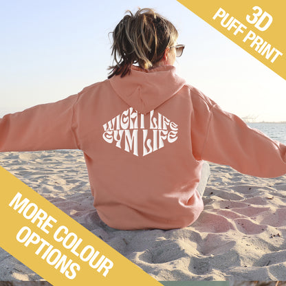 Wight Life Hoodie - PUFF PRINT - Gym Life