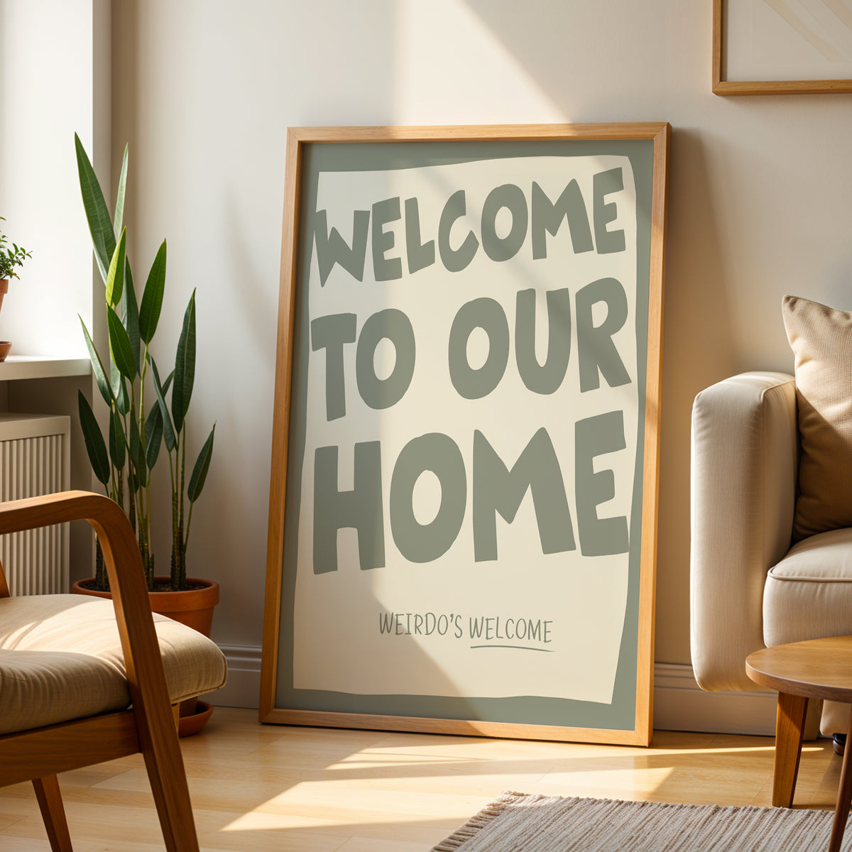 Weirdos Welcome Funny Wall Art Print – Quirky Welcome Home Poster
