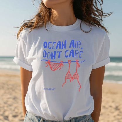 Wight Life T-Shirt - Ocean Air Don't Care - Unisex Isle of Wight Tee