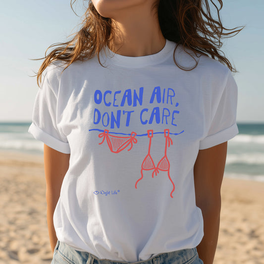 Wight Life T-Shirt - Ocean Air Don't Care - Unisex Isle of Wight Tee