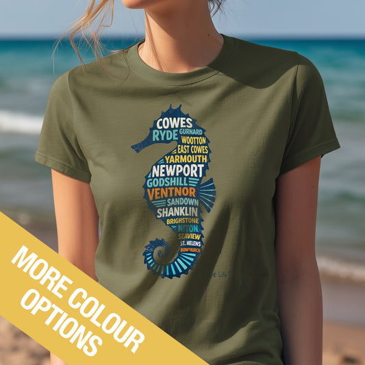 Wight Life T-Shirt - Island Seahorse- Unisex Isle of Wight Tee