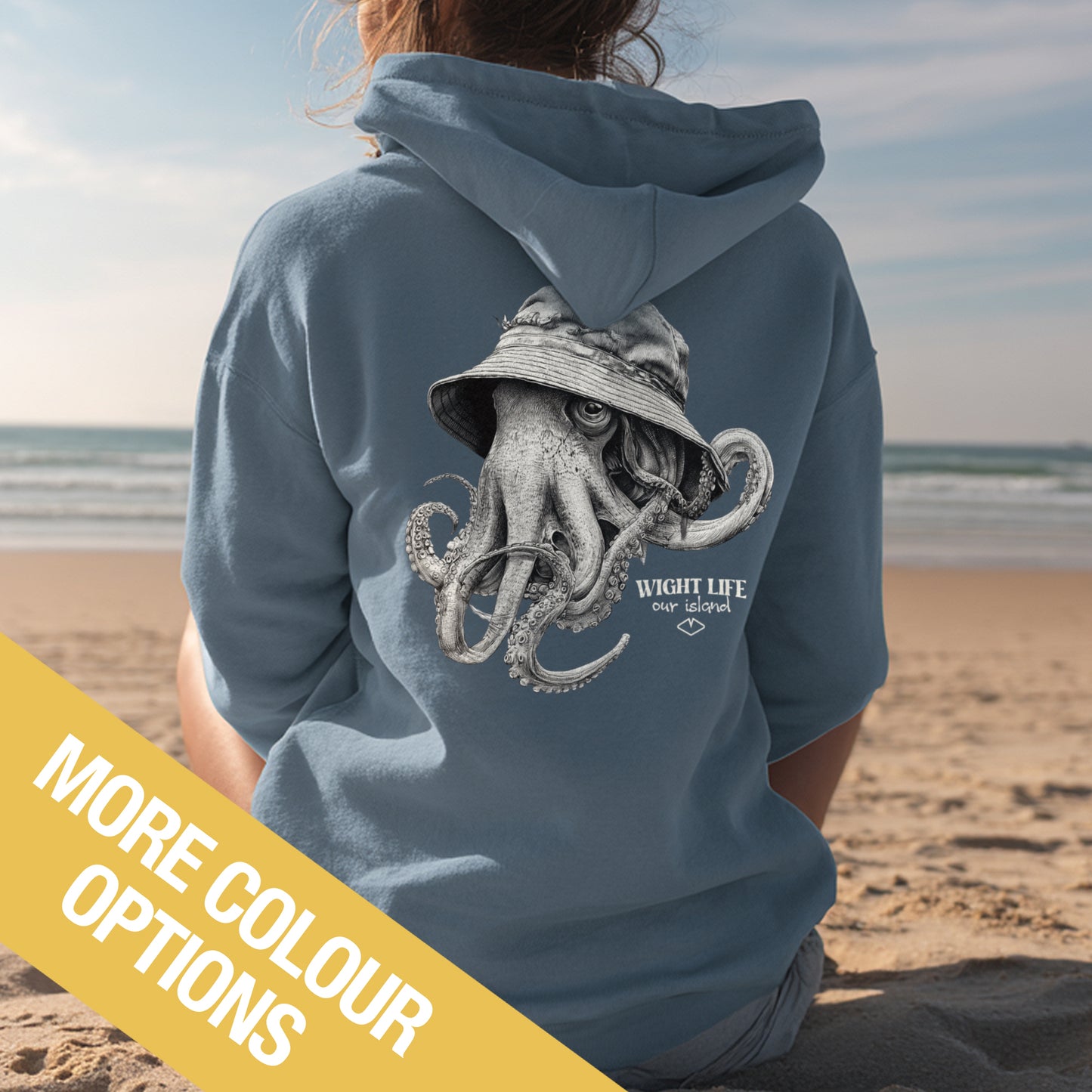Wight Life Hoodie - Bucket Hat Octopus - Unisex Hoodie