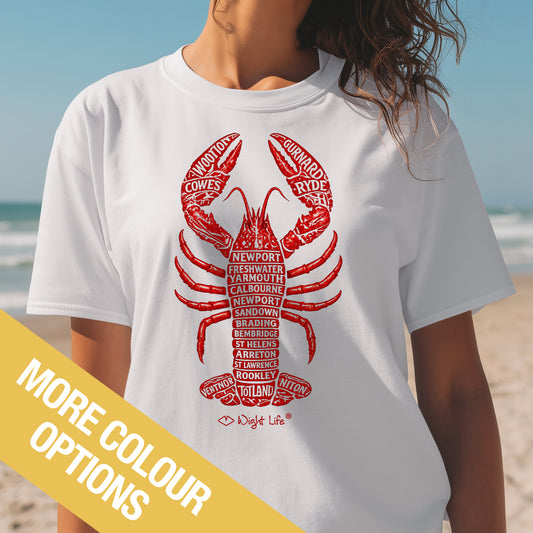 Wight Life T-Shirt - Island Lobster - Unisex Isle of Wight Tee