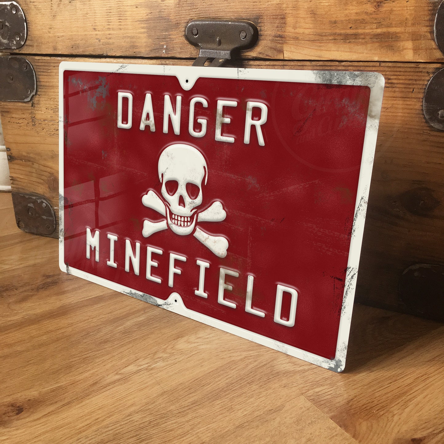 Man Cave Sign - Vintage Minefield World War 2 Signage
