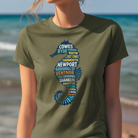 Wight Life T-Shirt - Island Seahorse- Unisex Isle of Wight Tee