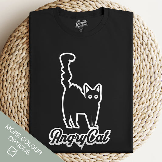 Angry Cat T-Shirt - Funny Slogan T-Shirt - Cat Lover
