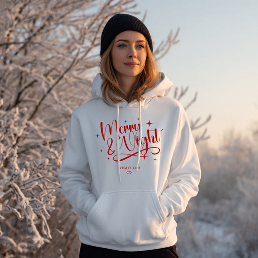 Wight Life Christmas Hoodie - Merry & Wight- Unisex Hoodie