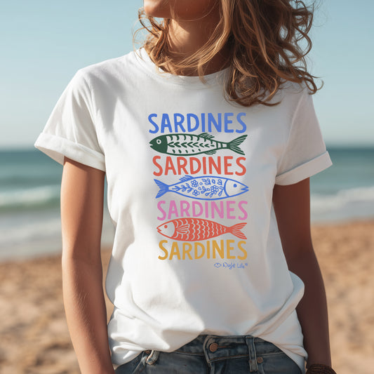 Wight Life T-Shirt - Coloured Sardines - Unisex Isle of Wight Tee