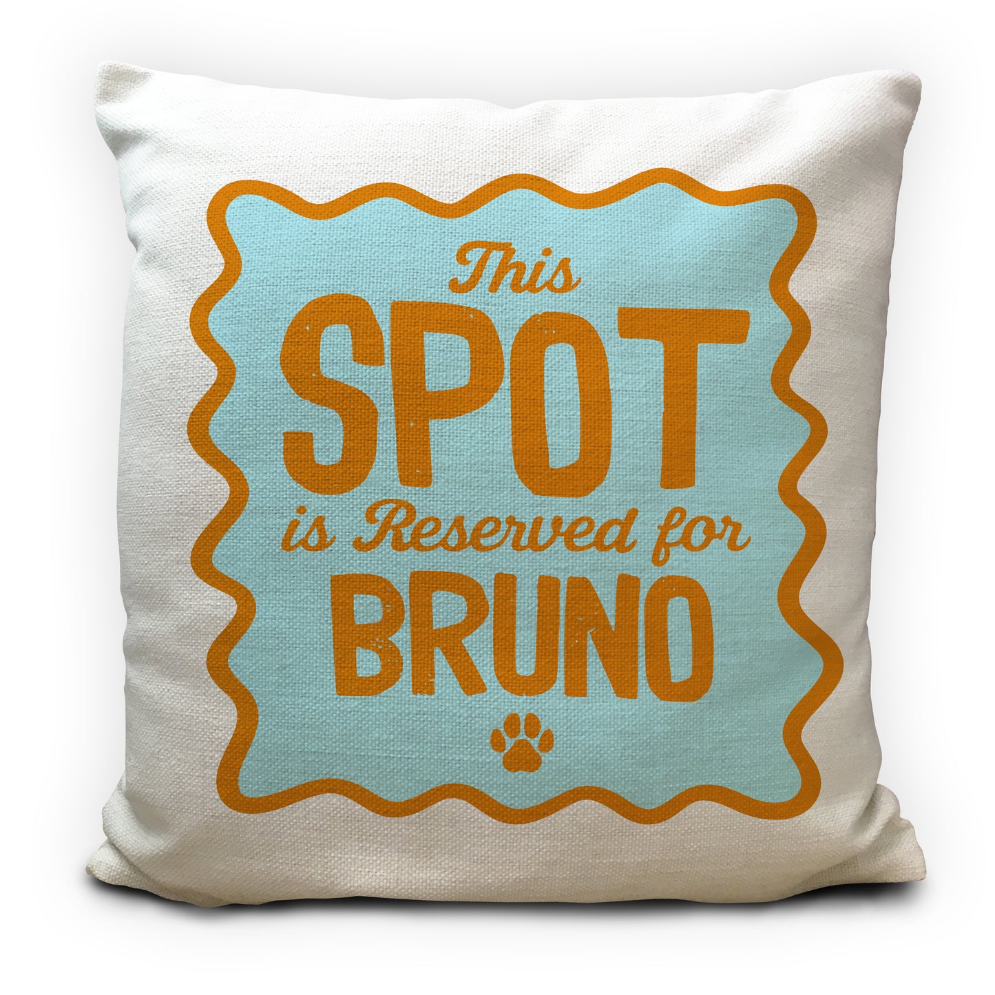 Personalised Dog Cushion Cover, Reserved Spot Pet Pillow, Custom Dog Name Gift, Dog Mum Dad Gift, Funny Pet Cushion, 3 Colour Choices