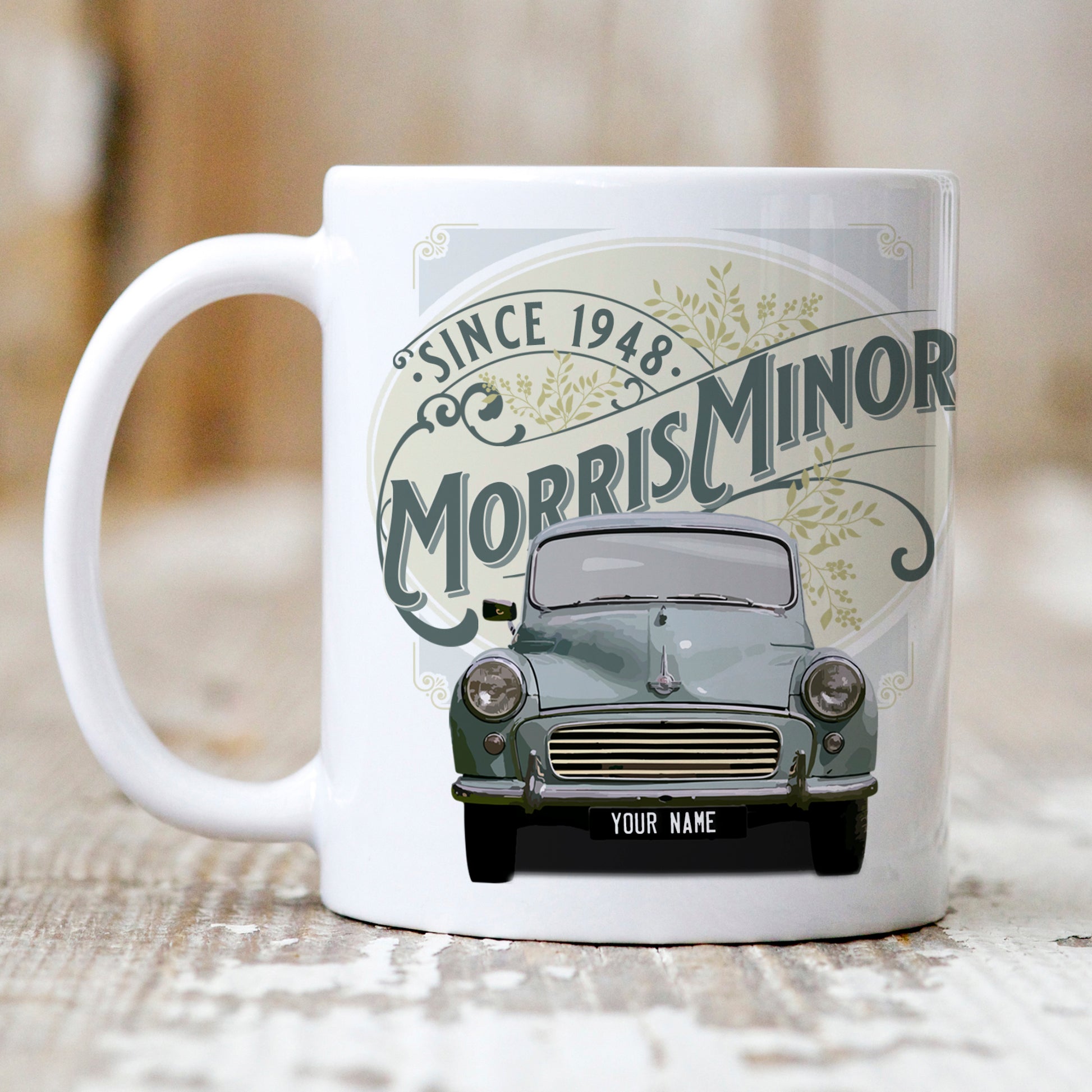 Personalised Morris Minor Vintage Car Gift Mug - Ceramic 11oz