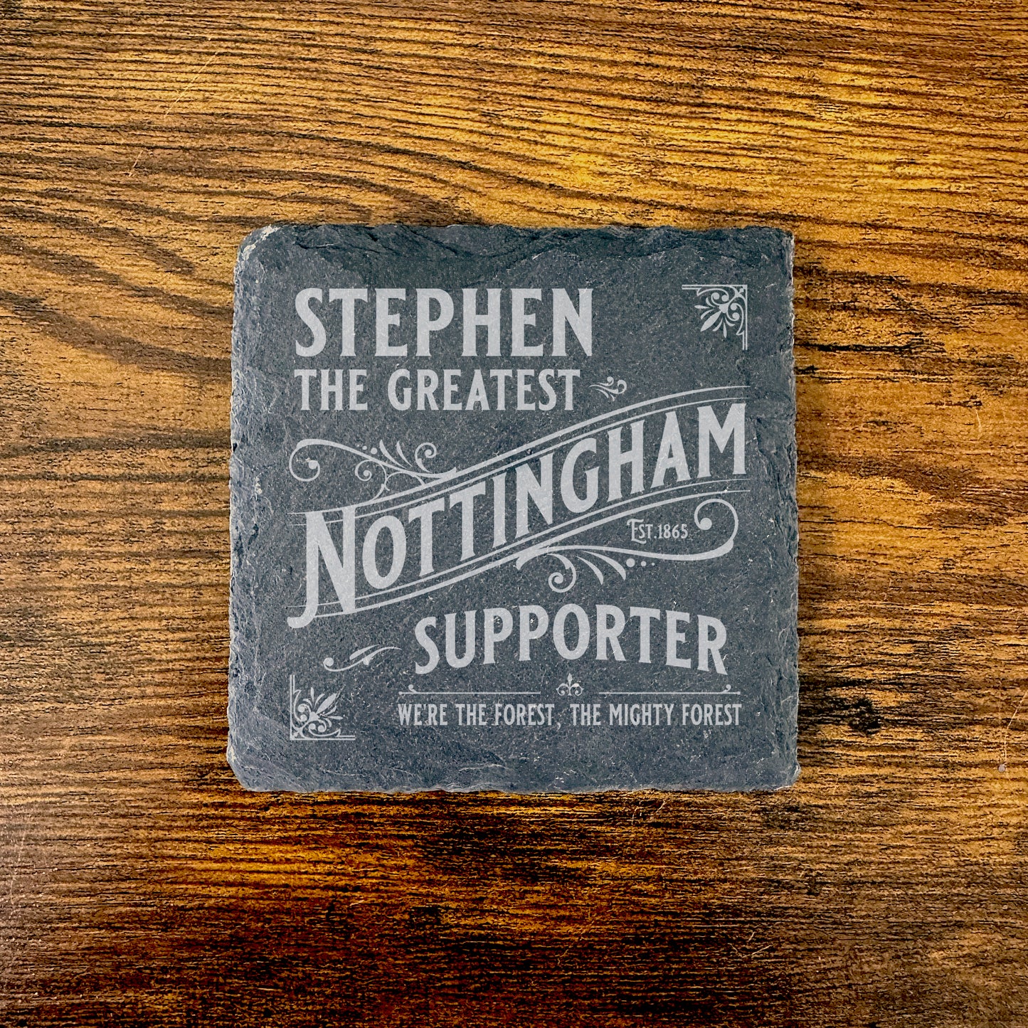 Personalised Nottingham Team Engraved Slate Coaster Home Decor Gift FC09