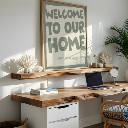 Weirdos Welcome Funny Wall Art Print – Quirky Welcome Home Poster