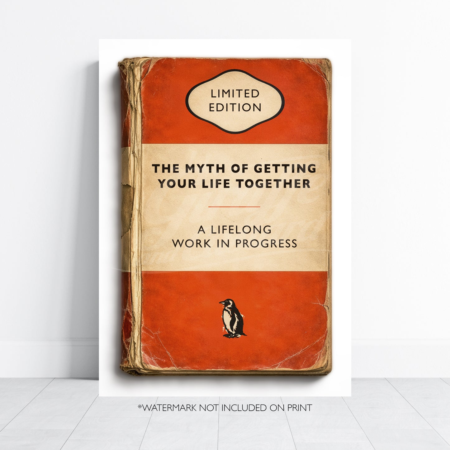Vintage Paperback Book Cover Style Print - The Myth of Getting Your Life Together
