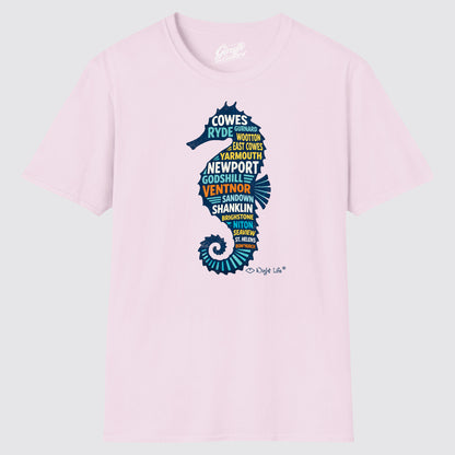 Wight Life T-Shirt - Island Seahorse- Unisex Isle of Wight Tee