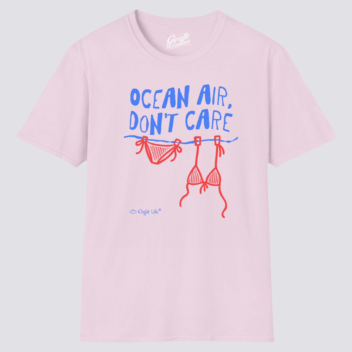 Wight Life T-Shirt - Ocean Air Don't Care - Unisex Isle of Wight Tee