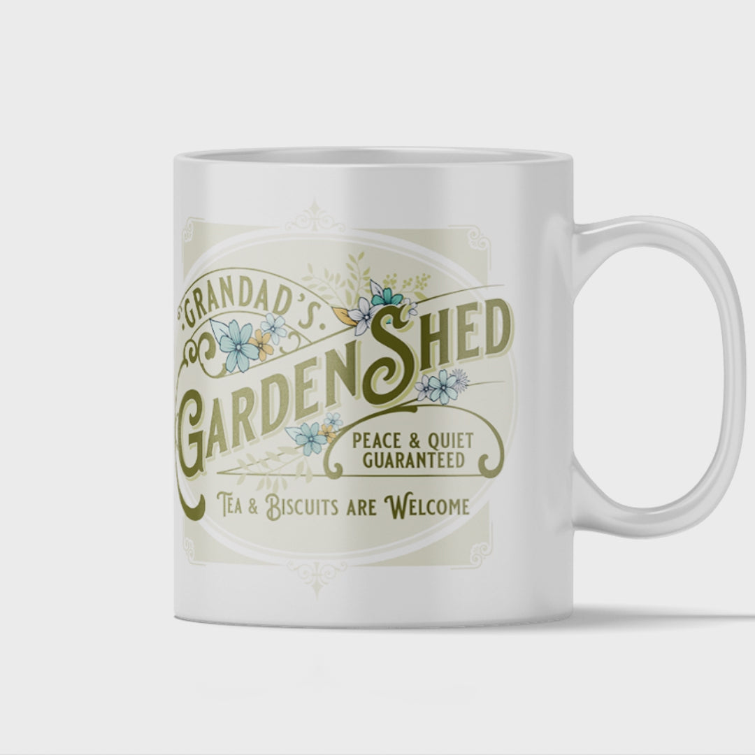 Personalised Garden Shed Vintage Gardener Ceramic Mug Gift 11oz video