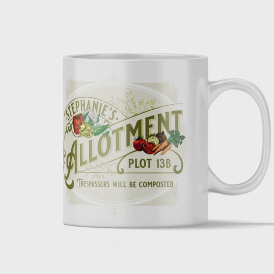 Personalised Allotment Vintage Gardener Ceramic Mug Gift 11oz video