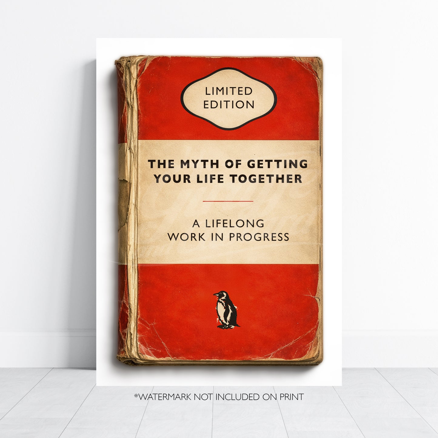 Vintage Paperback Book Cover Style Print - The Myth of Getting Your Life Together