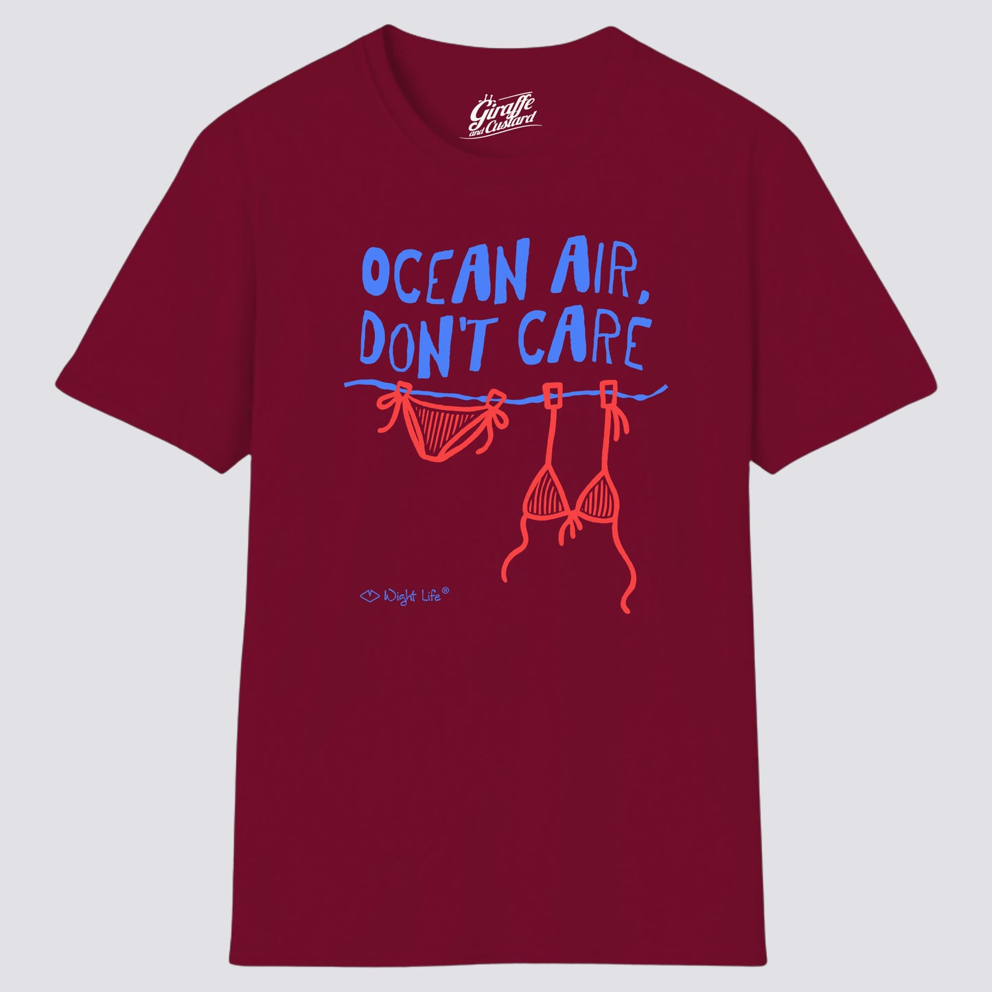 Wight Life T-Shirt - Ocean Air Don't Care - Unisex Isle of Wight Tee