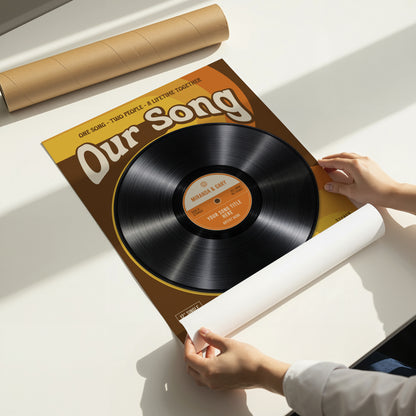Personalised Wedding Song Vinyl Record Print – First Dance Wall Art