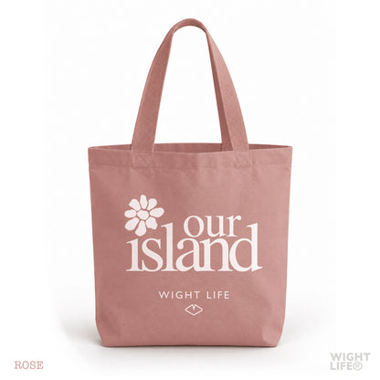 Our Island Heavyweight Canvas Tote Bag | Our Island Flower | Wight Life®