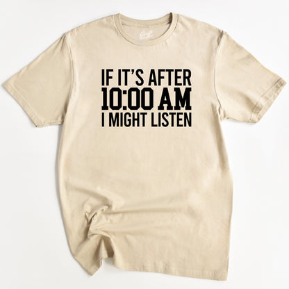 Lazy T-Shirt - Funny Slogan T-Shirt - Not a Morning Person - After 10AM