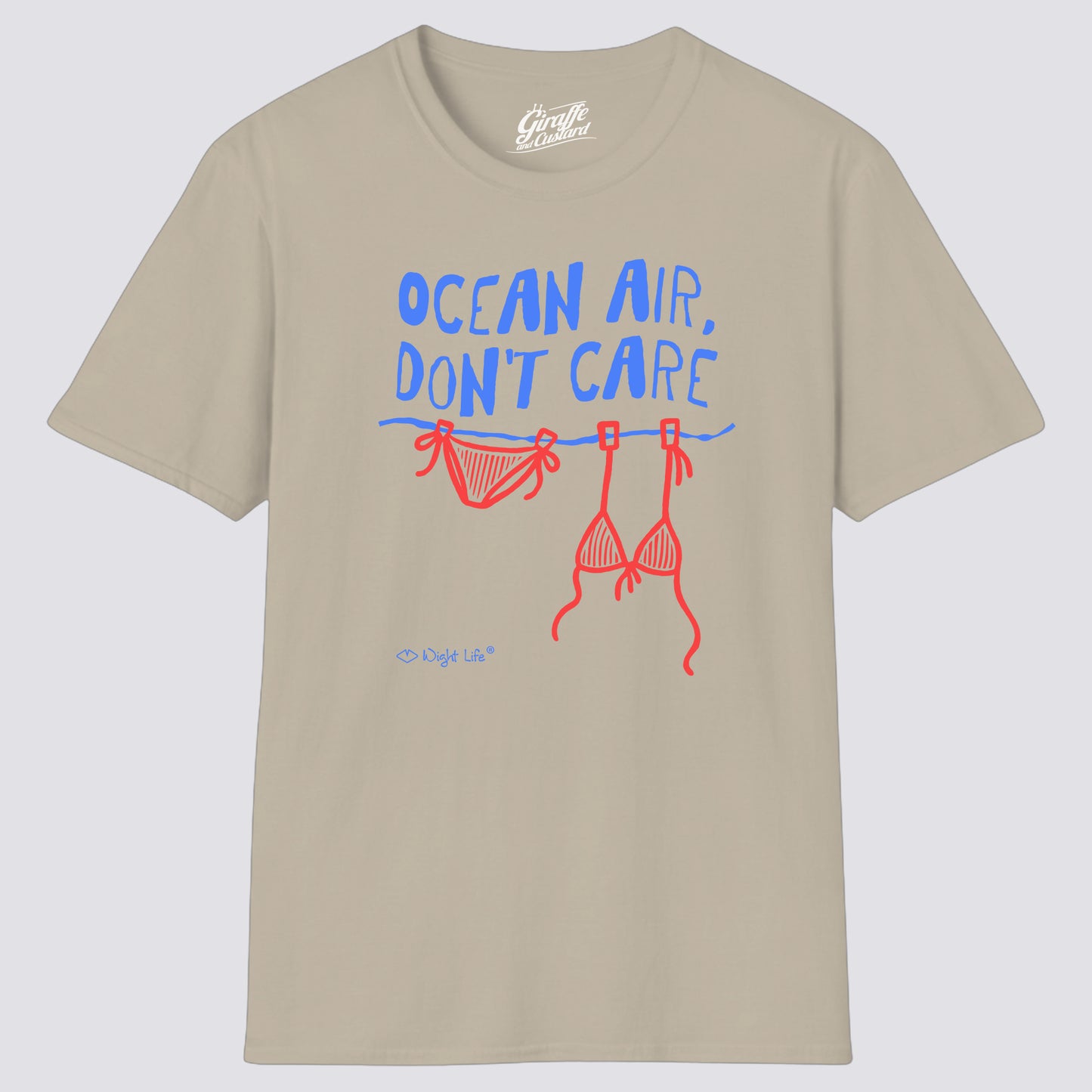 Wight Life T-Shirt - Ocean Air Don't Care - Unisex Isle of Wight Tee
