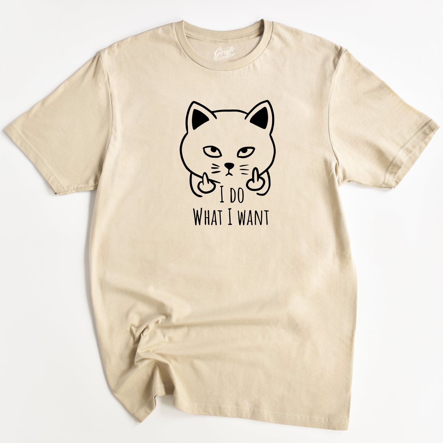 I Do What I Want Cat T-Shirt - Rude Funny Slogan T-Shirt - Cat Lover