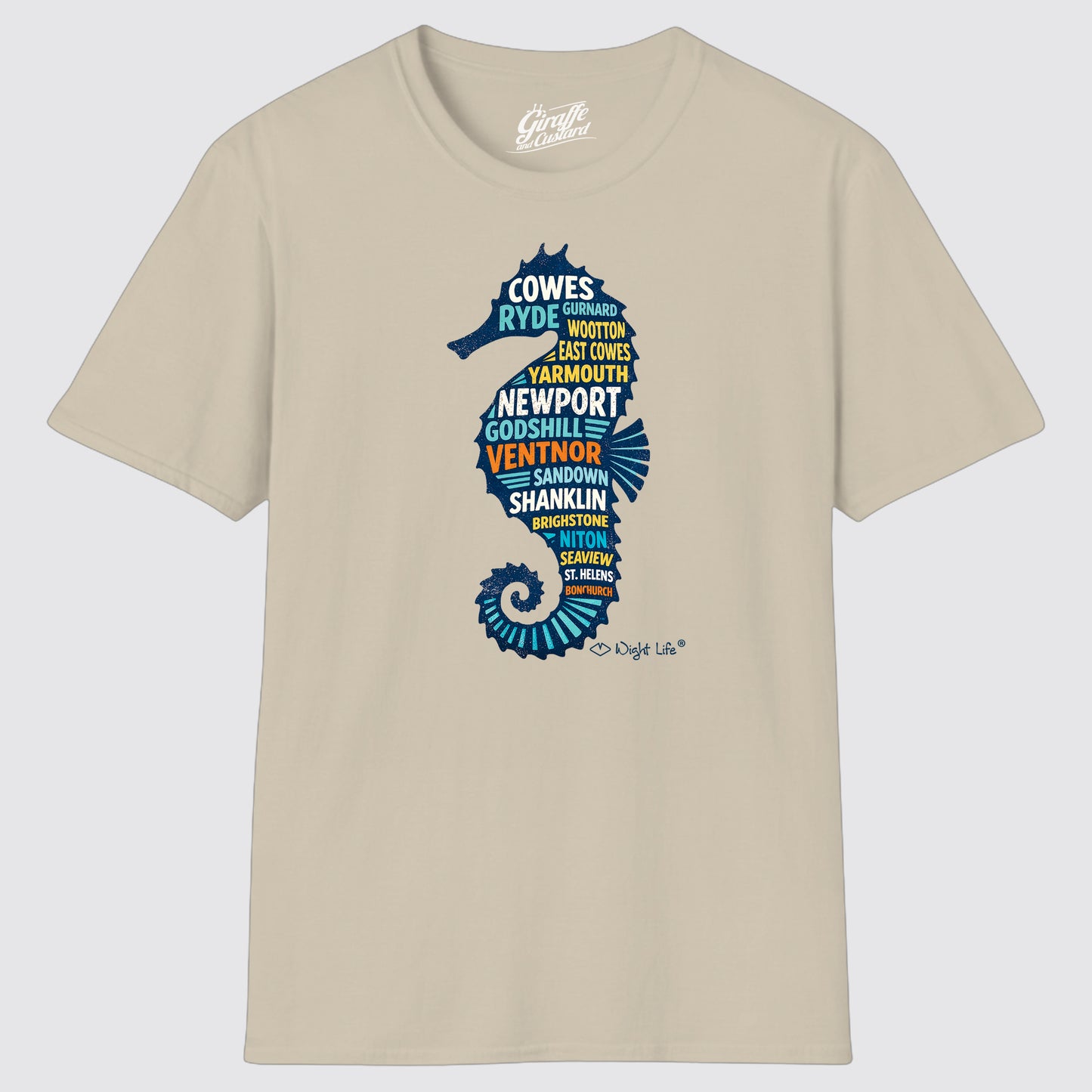 Wight Life T-Shirt - Island Seahorse- Unisex Isle of Wight Tee
