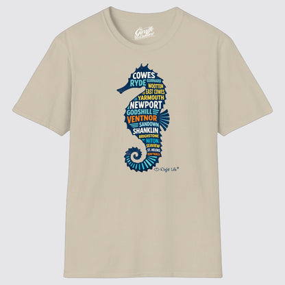 Wight Life T-Shirt - Island Seahorse- Unisex Isle of Wight Tee
