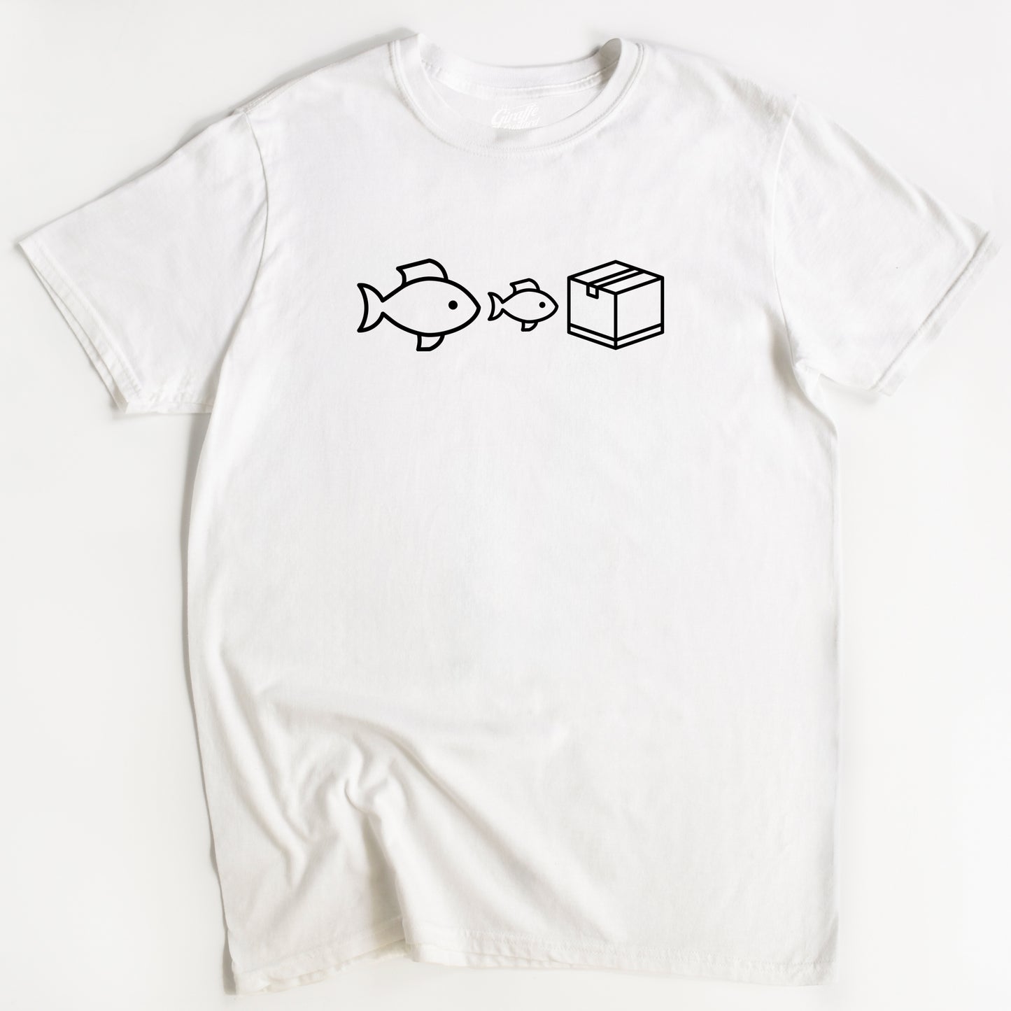 Big Fish, Little Fish, Cardboard Box T-Shirt - Funny Slogan T-Shirt - 90s Rave Quote